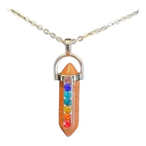 Sparkly Copper Chakra Bullet Pendant